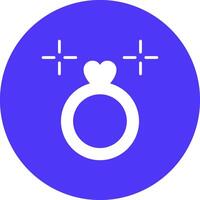 Hochzeit Ring Glyphe multi Kreis Symbol vektor