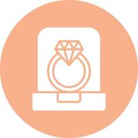 Diamant Ring Glyphe multi Kreis Symbol vektor