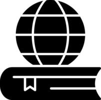 Glyphen-Symbol für globale Bildung vektor