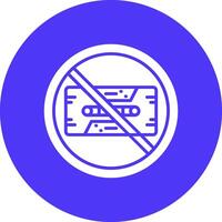 verboten Zeichen Glyphe multi Kreis Symbol vektor