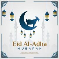 eid al Adha bakgrund design illustration. islamic och arabicum bakgrund vektor