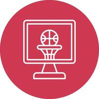 Basketball Linie multi Kreis Symbol vektor