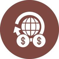 global Finanzen Glyphe multi Kreis Symbol vektor