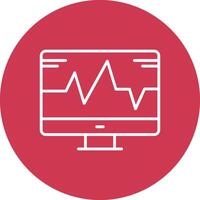 System Überwachung Linie multi Kreis Symbol vektor