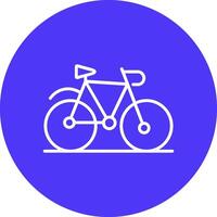 cykel linje mång cirkel ikon vektor