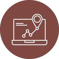 Geographisches Positionierungs System Navigation Linie multi Kreis Symbol vektor