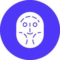 Gesichts- Plastik Chirurgie Glyphe multi Kreis Symbol vektor