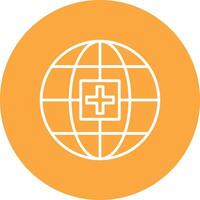 global medizinisch Bedienung Linie multi Kreis Symbol vektor
