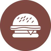 burger glyf mång cirkel ikon vektor