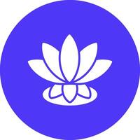 Lotus Glyphe multi Kreis Symbol vektor