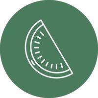 vattenmelon linje mång cirkel ikon vektor