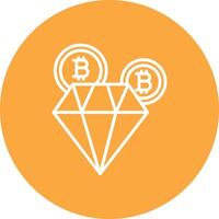 Bitcoin Diamant Linie multi Kreis Symbol vektor