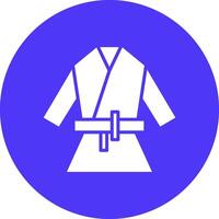 kimono glyf mång cirkel ikon vektor