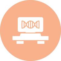 DNA Strand Glyphe multi Kreis Symbol vektor