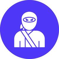 Ninja Glyphe multi Kreis Symbol vektor