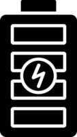 Batterie Glyphe Symbol Design vektor