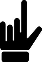 pekande hand glyf ikon design vektor