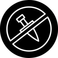 Nein Messer Glyphe Symbol Design vektor