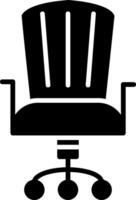 Büro Stuhl Glyphe Symbol Design vektor