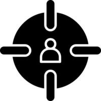Kopfschuss Glyphe Symbol Design vektor
