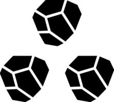 Felsbrocken Glyphe Symbol Design vektor
