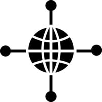 Vernetzung Glyphe Symbol Design vektor