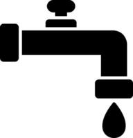 Wasserhahn Glyphe Symbol Design vektor