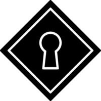 Schlüsselloch Glyphe Symbol Design vektor