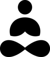 yoga glyf ikon design vektor