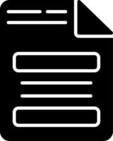 Dokument-Glyphen-Icon-Design vektor
