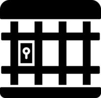 Gefängnis Glyphe Symbol Design vektor