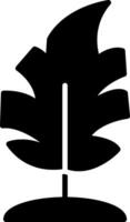 Monstera Blatt Glyphe Symbol Design vektor