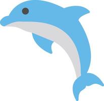 delfin platt ikon design vektor