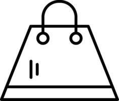 Einkaufen Tasche Linie Symbol Design vektor