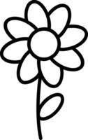 Blume Linie Symbol Design vektor