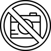 Nein Foto Linie Symbol Design vektor