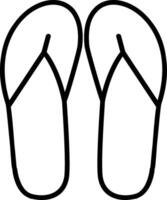 Sandalen Linie Symbol Design vektor