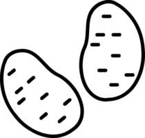 Kartoffel Linie Symbol Design vektor