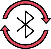 Bluetooth Linie gefüllt Symbol vektor