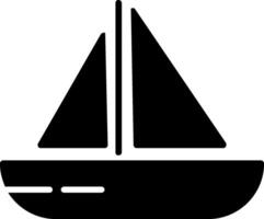 Segeln Boot Glyphe Symbol Design vektor