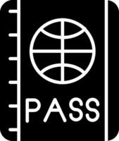 pass glyf ikon design vektor