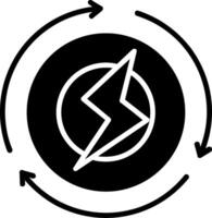 verlängerbar Energie Glyphe Symbol Design vektor