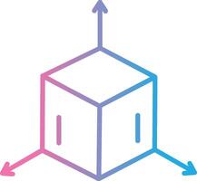 3d modellering linje lutning ikon design vektor