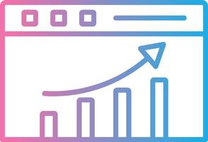 SEO Performance Linie Gradient Symbol Design vektor