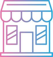 Supermarkt Linie Gradient Symbol Design vektor