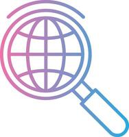 global Suche Linie Gradient Symbol Design vektor