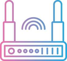 Router Linie Gradient Symbol Design vektor