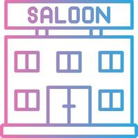 Saloon Linie Gradient Symbol Design vektor