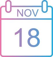 November Linie Gradient Symbol Design vektor