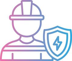 Ingenieurwesen Schutz Linie Gradient Symbol Design vektor